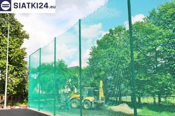 Siatki Pleszew - Zabezpieczenie za bramkami i trybun boiska piłkarskiego dla terenów Pleszewa